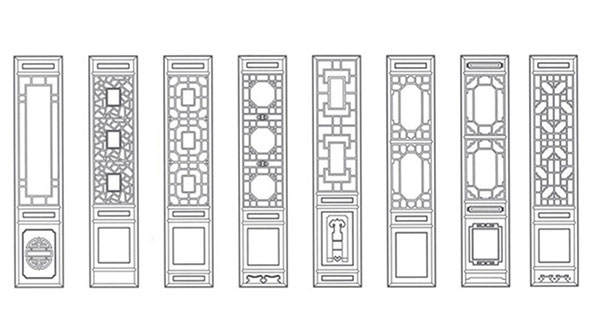 鄂城喜迎门中式花格CAD设计图样式大全