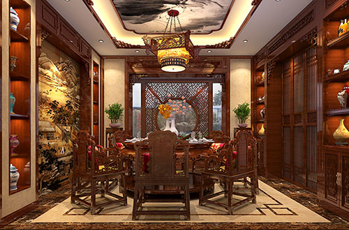鄂城温馨雅致的古典中式家庭装修设计效果图